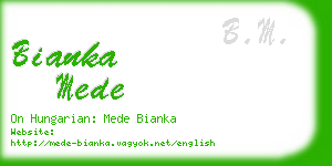 bianka mede business card